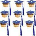 Graduation Cap Chocolate Decorations, 50pcs Black and Dark Blue 2026 Graduation Party Set for Chocolates Candies
