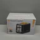 Toastmaster 2-Slice Toaster - Black with Stainless Steel - Kitchen Essential for Sandwich Bread & Breakfast Toast - Toaster with Wide Slots, High Rise Toast Lift & Cool-Touch Exterior