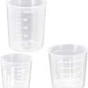 11 x DTDNZKN 3 Pack Measuring Cup Set, Includes 1 Oz (30 Ml), 2 Oz (60 Ml) and 3.4 Oz (100 Ml) Plastic Liquid Measuring Cups- Baking, Cooking, Mixing & Measuring Cups