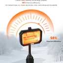 Xislet Golf Cart Electric Heater [2-Second Quick Heat] 400W Quiet & Safe Carbon Fiber Golf Cart Heater, Easy to Install Battery Powered Heater, Stable Fit 48V Club Car/Yamaha/EZGO