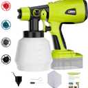 Paint Sprayer for Ryobi One+ 18V Battery w/1000ML Large Container, Even Coverage, No Clogging, Handheld Cordless Painting Spray Gun for Small and Meduim Projects: Fence, Cabinets, Chairs(No Battery) (Green)