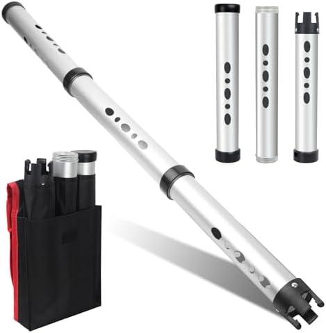 Golf Ball Retriever with Storage Bag, Detachable Golf Ball Picker Upper Tube, Aluminum Alloy Golf Ball Collector, 40 Inch Golf Balls Shagger Grabber for Men Women, Hold up to 24 Golf Balls 3 count