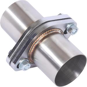 Exhaust Flange Repair Pipe Kit, 57mm/2.25 Inch ID to 2.25 Inch OD Stainless Steel Quick Fix 2 Bolt Exhaust Flange Pipe with Gasket Bolt & Hardware, Universal Fitment