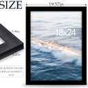 18x24 Picture Frame, Black 18 x 24 Poster Frame for Horizontal or Vertical Wall Mounting, 1 Pack