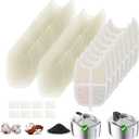 Filters Replacement Filter for FS10 Plus Cat Fountain, 6 Layer Filter, Pet Drinking Fountain for 138 fl oz/4.1L FS10 Plus (White, 8 Filters + 32 Sponges & 8 Pump Filters)