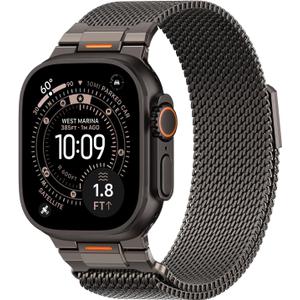 BXUXOHS Milanese Loop- Compatible with Apple Watch Ultra 3 2 1 Band for Men 49mm 46mm 45mm 44mm 42mm 41mm 40mm 38mm,Magnetic Mesh Metal Strap Wristband for iWatch SE 3/2 Series 11/10/9/8/7/6/5/4 Ultra