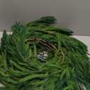 6FT Christmas Garland PARTY JOY Cedar Garland with 9.8FT LED String Lights, Greenery Plant for Christmas Decorations Table Mantle Background Wall Room Outdoor Indoor Winter Decoration