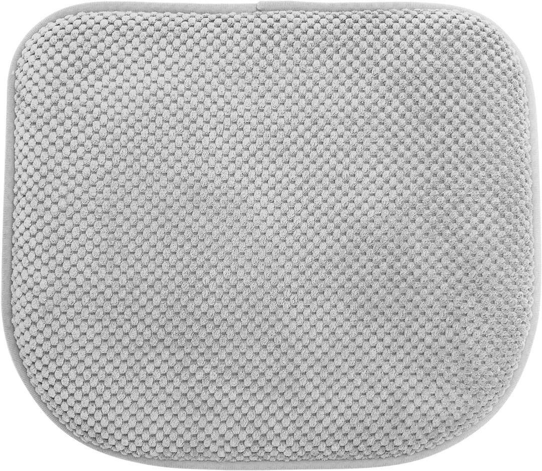 Silver Grey Foam Seat Cushions Kitchen Chairs Pads for Dining Chairs Non Slip Office Seat Cushions Washable U Shaped Soft Thick Large Metal Wooden Chair Cushions,17" x 15"