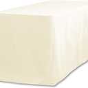 LinenTablecloth 6 ft. Fitted Polyester Tablecloth Ivory