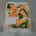 EASY JOY Crepe Paper Flowers Banner White Orange Floral Banner Spring Hanging Paper Flower Leaves Garlands for Spring Birthday Wedding Home Decorations