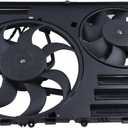 Engine Cooling Radiator Fan w/Controller Assembly Fit for 2010-2016 XC60,2011-2016 S60,2008-2015 XC70,2008-2015 S80,2015-2016 V60,2008-2010 V70 Replace 838-0009