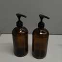 32 Ounce Glass Pump Dispenser Bottle, Large Amber Container with Pump for Shower and Bath Shampoo Soap Conditioner Lotion - 1 Liter Shower Bottles- by Kitchentoolz