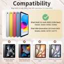 kenke Hybrid Case for iPad (A16) 11 Inch 2025, iPad 10th Generation Case 10.9 Inch 2022 with Pencil Holder, Detachable Cover with Clear Hard Back Shell, Auto Sleep/Wake, Black