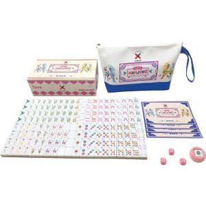 American Mahjong Design Set 1.2-inch 160 Acrylic High-Grade Four Layer Rose Red Mah-Jongg Tiles