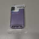 for iPhone 15 Pro Case with Tempered Glass Screen Protector, 16ft Drop Protection, with Dustproof Port Cover, 3-Layer Heavy Duty Shockproof Phone Case, Black/Purple