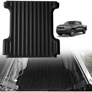 TripleAliners Truck Mat Compatible with 2009-2026 Ram 1500 & 2019-2024 Classic 5.7FT Accessories, Truck Bed Mat Heavy Duty Custom Fit All Weather Protection TPE Pickup Liner, Won't fit Rambox