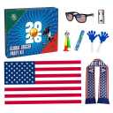 Soccer Fan Gear Set for 2026 World Tournament, USA Party Favors blue