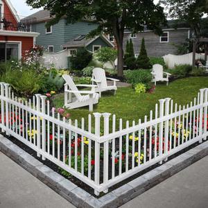 2.5ft H x 3.5ft W (2 Panels) No Dig Zippity Washington Fence Kit, White Vinyl Picket Fence Panels, Easy DIY Decorative Fencing for Yard, Patio, or Deck, Temporary Outdoor Border for Garden, ZP19048