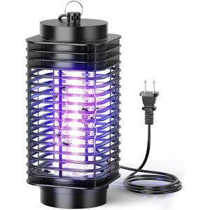 Bug Zapper, Electric Mosquito & Fly Zappers/Killer - Insect Attractant Trap Powerful Bug Zapper Light, Hangable Mosquito Lamp for Home, Indoor, Outdoor, Patio (Black) (1pc)