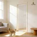 78.74" Extra Tall Cat Gate for Doorway, Wide Adjustable 27.56"-32.28" No Drilling Pet Proof Safety Door Gate, Pressure Mount Full Dog Barrier for Stairs Kitchen House-White