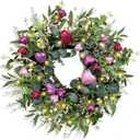 25 inche Large Eucalyptus Wreaths for Front Door Artificial Green Eucalyptus Leaves Greenery Indoor Outdoor Wreath Home Decor Porch Window Wall Farmhouse Door Decorations Spring Summer All Season