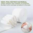 Curtain Pleat Tape - 12 Meters/13 Yards with 45 Stainless Steel 4 Prongs Hooks for DIY Pinch Pleat White