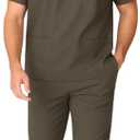 M&M SCRUBS Men Scrub Set Medical Scrub Top and Pants (X-Large, Olive)
