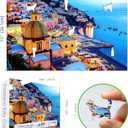 MINIWAN 500 Piece Jigsaw Puzzles for Adults & Seniors - Positano Italy Coast Landscape Puzzle, 23"x15" Adult Puzzle with Letters on Back, Unique Shaped Pieces, Home Decor & Gift