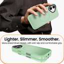 DEERLAMN Magnetic Matte Case for iPhone 16 with Screen Protector, [Compatible with MagSafe][Military Grade Drop Protection] Slim Translucent Shockproof Protective Phone Cover, Green