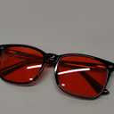 TIJN Sleep Glasses with Blue Green Light Blocking, Red Light Lens for Computer Gaming, Screen Fatigue & UV Protection