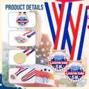 24 Pcs 5K Running Medals Bulk 2'' Race Medallion Trophy Award with Blue Whit Red Ribbons Labour Day Supplies for Race Walk Tournaments Match Sports Competition