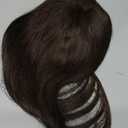 HappyNewHair Toppers for Women Real Human Hair 6x7inch Large Base 360° Cover 12inch Hairpieces for Women with Thinning Hair Dark Brown Add Hair Volume (#2Toppers-14inch)