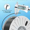 PINBALL PETG 3D Printer Filament 1.75mm High Precision Durable Moisture-Proof Strong Filament Mith Better Flow Dimensional Accuracy +/- 0.02mm Suitable for Most FDM 3D Printers 1 Kilogram Black