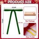 2 x 24 Pcs Green Velvet Bows Ornaments for Christmas Tree, Vintage Rustic Elegant Velvet Christmas Bows Tree Decorations, Indoor Home Decor for Wreath Mantle Gift Wrap Holiday Decor, 3/8'' W, 5 * 7 inch