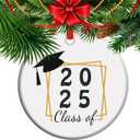 Graduation Ornament, Class of 2025 Graduated Gift, Keepsake for Graduating, Masters Degree Gifts (C10)