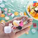 Diinokiy 200Pcs Dollhouse Miniature Food Drinks Bottle Cooking Toys Kitchen Accessories Mini Play Fake Resin Pretend Game Party Tableware Bread Cake Ice Cream 1/12 Doll House Landscape