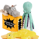Pet Spy Squeaky Stuffed Dog Toy, Pack of 3