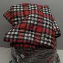 Buryeah 15 Pcs Christmas Buffalo Plaid Throw Blankets Bulk 60 x 50 Inch Tartan Plaid Checkered Warm Throw Blankets Decor for Christmas Couch Sofa Chair Bed Office Home(Style B,Red and Black)