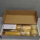 Fo32won Amber LED Flameless Pillar Candles Battery Operated with Remote and Timer, Set of 5 (D 3"H 4" 5" 6" 8" 8") Decorative Plexiglass Flickering Candles with 3D Flame (Two Batteries Operated)