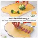 Baby Food Small Cutting Board for Kitchen, Double Sided Chopping Board for Meat & Vegetables & Fruits, Built-in Grinding Area, Food Grade PP, Non-Slip, Anti-overflow, Lightweight for Outdoor Camping