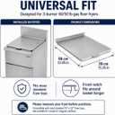 Commercial Deep Fryer Cover & Lid, Stainless Steel Night Tank Cover for 3-Burner 40-50 lb Gas Floor Fryers, Professional Fryer Shield for Restaurant Kitchen, Maintains Oil Quality & Lowers Costs
