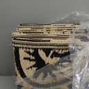 Capslpad 5x8 Outdoor Rug Waterproof Camel Boho Floral Patio Carpet Portable Plastic Straw Rug Foldable Outside Carpet with Carry Bag for RV Backyard Balcony Bench Picnic Porch (Black&brown)