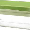 Ice Cube Tray With Lid And Bin Trays For Freezer For With 2 Container & Scoop BPA Free(Green 1-tier)