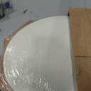 Bemis 500EC Durable Wood Toilet Seat with Easy Clean Hinges, Made in USA, Round, Biscuit