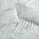 Laura Ashley - Twin XL Sheets, Cotton Percale Bedding Set, Lightweight & Breathable Home Decor (Toile Delight Green, Twin XL)