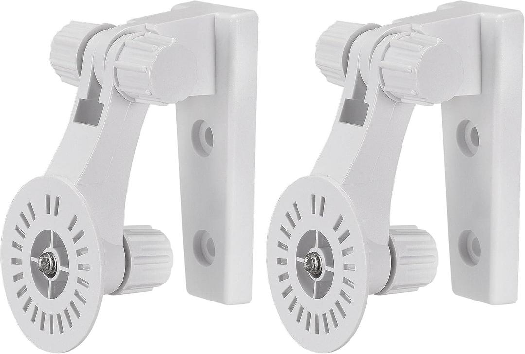 uxcell Adjustable Security Camera Bracket, Plastic Wall Mount CCTV Stand 110mm Height for Home Surveillance System Mounting, White 2pcs