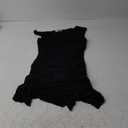 Women Sexy Off Shoulder Mini Dresses Bodycon Ruched Ruffle Hem Club Party Short Dress (Medium, Black)