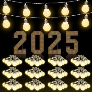 Retisee 12 Pcs Marquee Light String Bulbs13.8 ft Long for Marquee Letters Numbers 3 4 ft Tall Waterproof LED String Light for Indoor Outdoor Wedding Birthday Party Decor