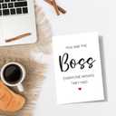 7 x Boss Thank You Card, World's Best Boss Card, Boss Birthday Card, Boss Leaving Card, Boss's Day Card from Employee Staff, You Are The Boss Everyone Wishes They Had