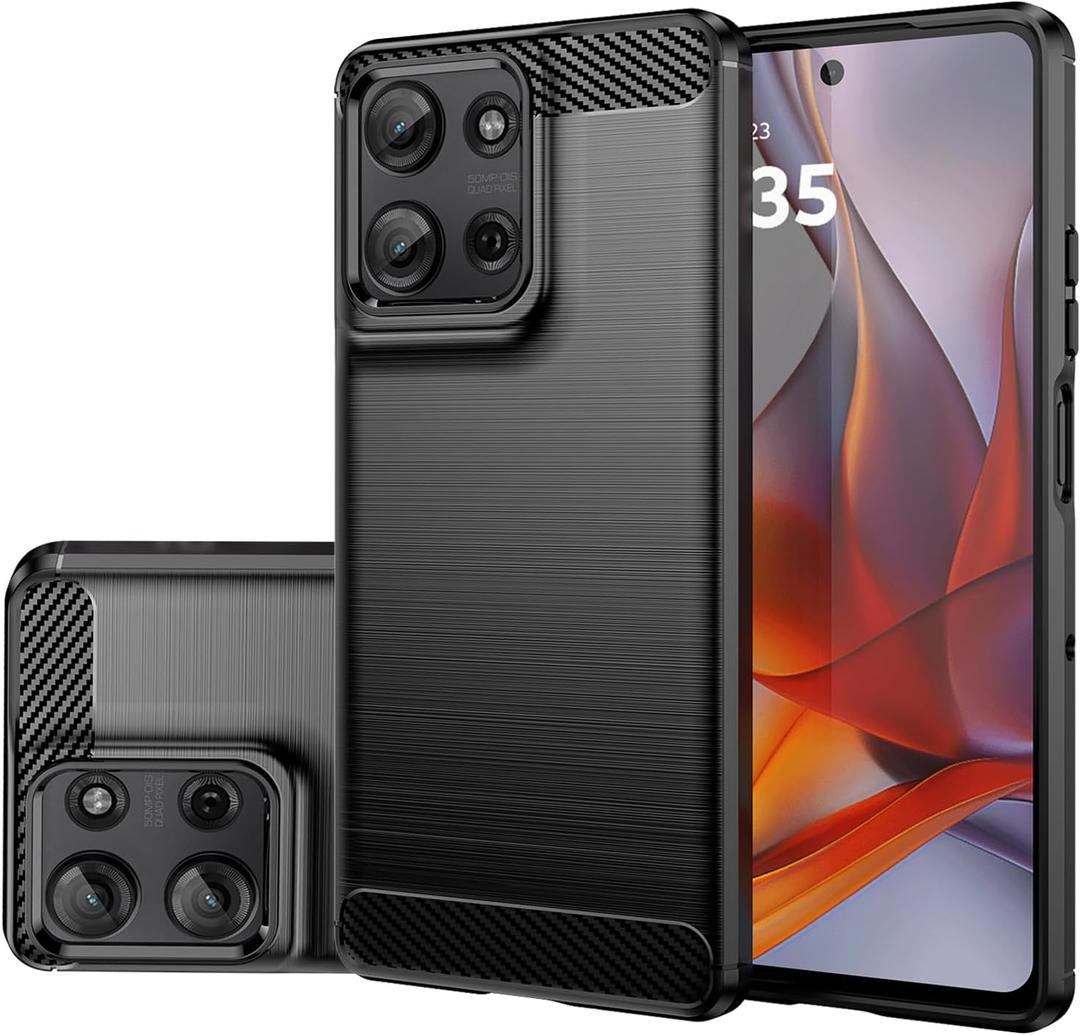 Case for Moto G75 Case,for Motorola G75 5G, Slim Thin Phone Cover TPU Soft Back Cases Anti-Scratch Shockproof Protective Cover for Motorola Moto G75 Black